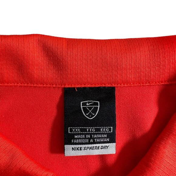 NIKE GOLF Men's Golf Short Sleeve Polo Shirt Neon Orange Size XXL - Picture 6 of 9
